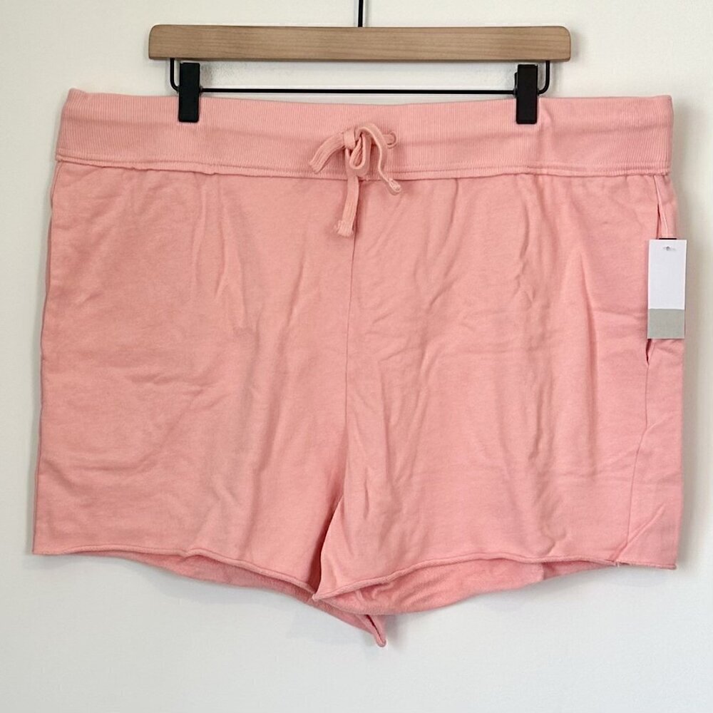 NWT bp Coral Women's Pull-On Organic Loungewear Comfort Shorts - 2X